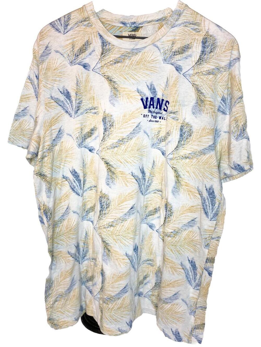 Vans Palm Tree Light Blue Off The Wall SZ X-Large T-shirt 1966